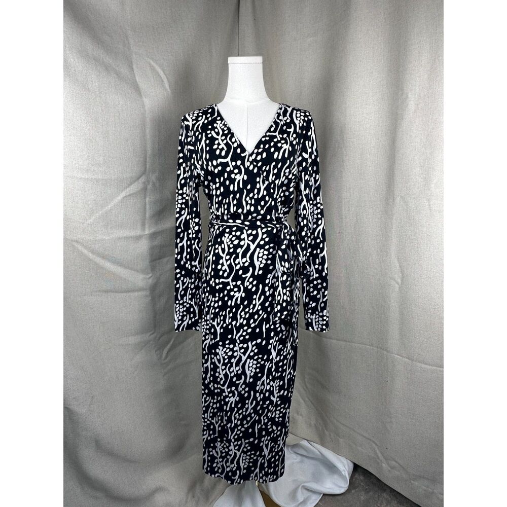 Diane von Furstenberg for Target Wrap Dress Sz L Coral Print